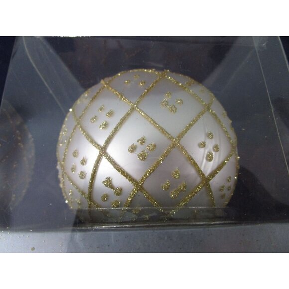 Catherine Lillywhites Gold White  Christmas Ornaments Tea Light Holders EUC - Picture 14 of 16